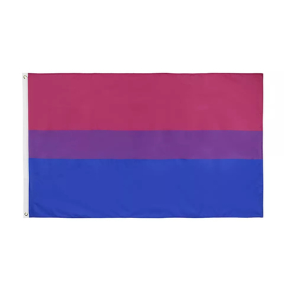 デジタル印刷の虹 LGBT の旗 3x5 Ft 100D ポリエステル バイセクシャルの旗