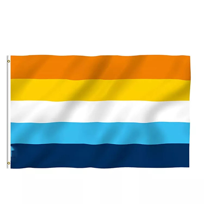 デジタル印刷の虹 LGBT の旗 3x5 Ft 100D ポリエステル バイセクシャルの旗