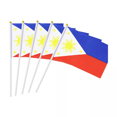 携帯用フィリピンの国旗14x21cmのフィリピンの手持ち型の旗