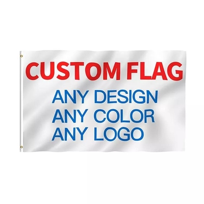 旗をカスタム設計するために薄いブルー ライン旗3X5ftを広告する100%ポリエステル
