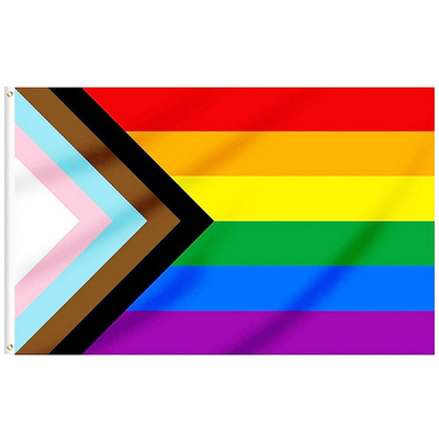 両性LGBTの旗3x5 Ft 100dポリエステル材料を印刷するデジタル