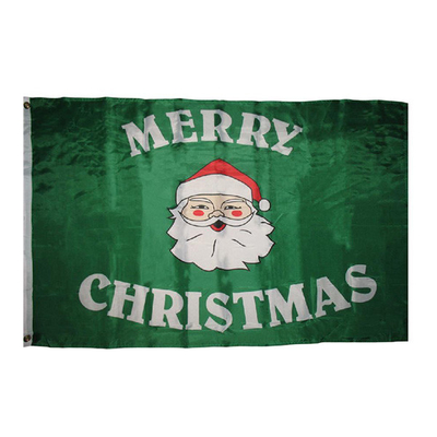 YAOYANGフル カラーの注文ポリエステル旗のメリー クリスマスの旗3x5
