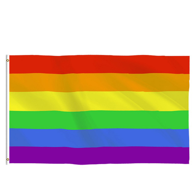 ゲイプライド3x5の虹の旗野外活動のための極度のポリエステル生地
