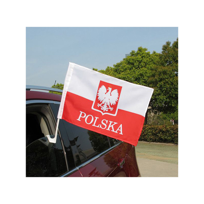 ホールダーが付いている明白なポリエステル昇華車の旗車の国旗