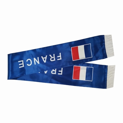 カスタマイズされた印刷されたフランスの旗のスカーフの平野様式ポリエステル材料