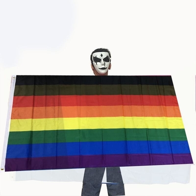 掛かる党LGBT旗の長旗のレズビアンの自尊心の旗の注文のサイズ