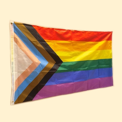 4色の多色刷りのLgbt 3x5の自尊心の旗100Dポリエステル