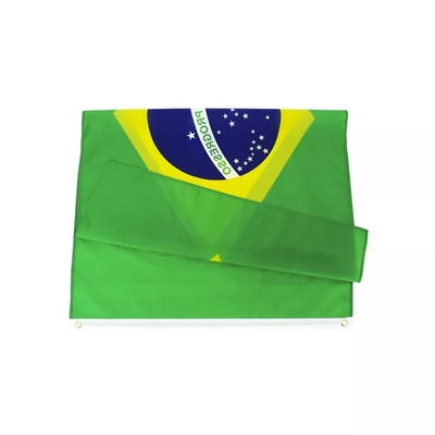 良質の注文のブラジルは3x5Ft 100Dポリエステル旗に印を付ける