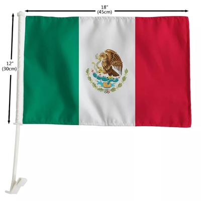 注文車の旗スクリーンはプラスチック ポーランド人が付いているメキシコ車の旗を印刷した