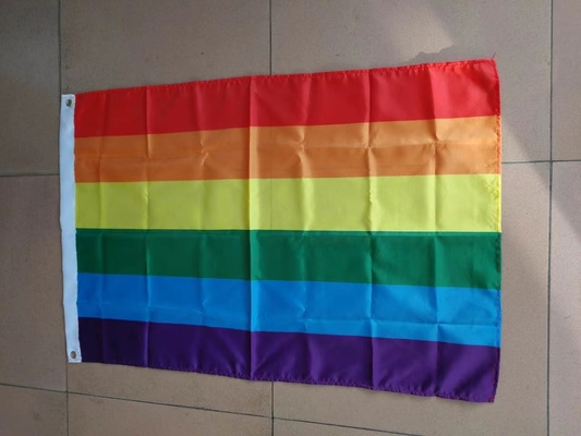 3x5Ftの虹LGBTはBandeira LGBTの進歩の旗を印刷するデジタルに印を付ける