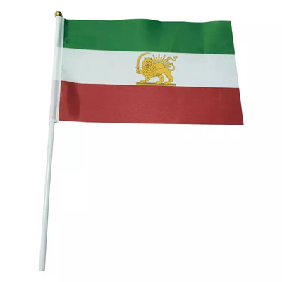 携帯用イランの古い旗手のイランのライオン小型ポリエステル手持ち型の旗