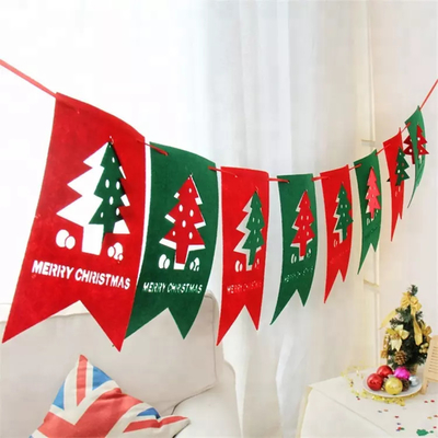 大気の祝祭の装飾を掛ける感じられた注文のクリスマスの旗