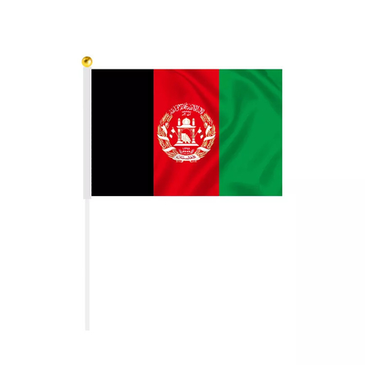 白いポーランド人は手持ち型の旗100Dポリエステル アフガニスタン インターナショナルの旗を個人化した