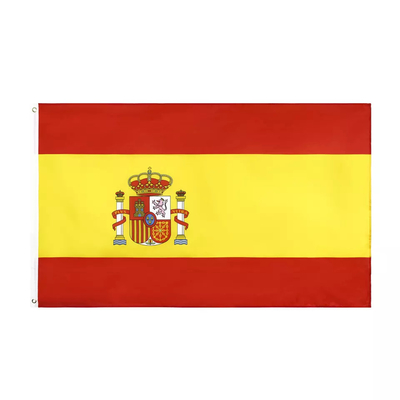 様式のスペインの国旗を掛けるPantone色ポリエステル世界の旗