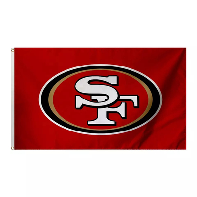 注文NFL SFサンフランシスコ49ersのフットボール・チームの旗3x5ftの旗Eco Frendly