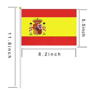 携帯用小さい手の旗のロゴの注文の印刷物のスペインの国旗