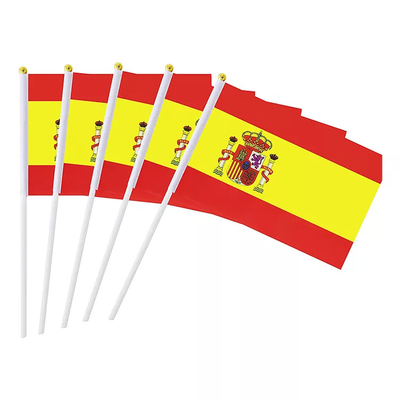 携帯用小さい手の旗のロゴの注文の印刷物のスペインの国旗