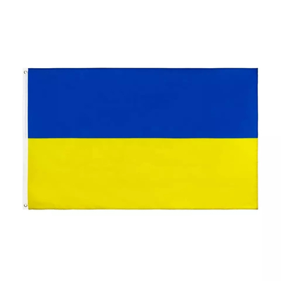 Pantone色ポリエステル世界は3x5ウクライナの国旗掛かる様式に印を付ける