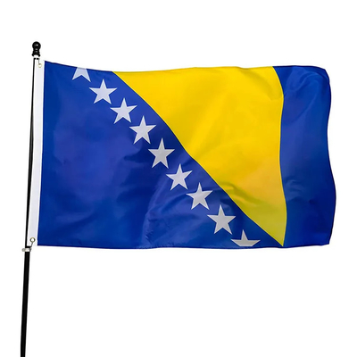 速い配達150x90cmポリエステル世界はボスニア・ヘルツェゴビナの旗に印を付ける